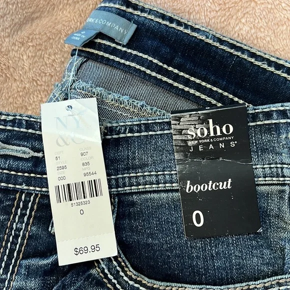 NWT NY&Co bootcut jeans size 0 - Picture 2 of 3